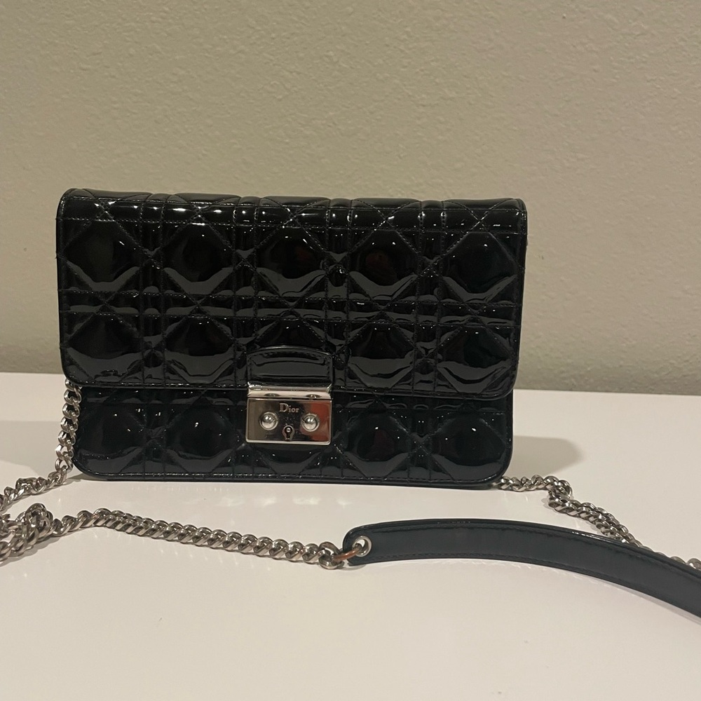 Miss Dior black patent leather. Authentic. 2015 collection.